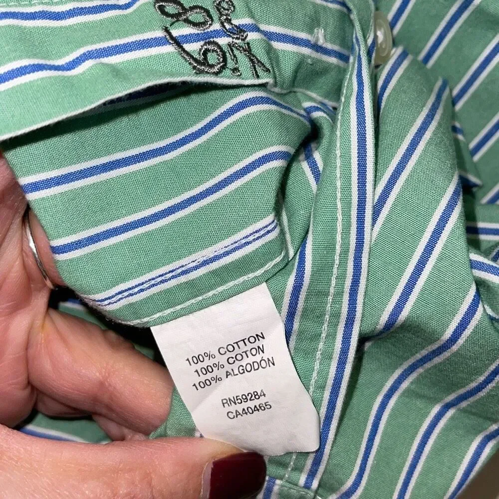 The Children's Place Long Sleeve Stripped   Button‎ Front Shirt Boys size Medium